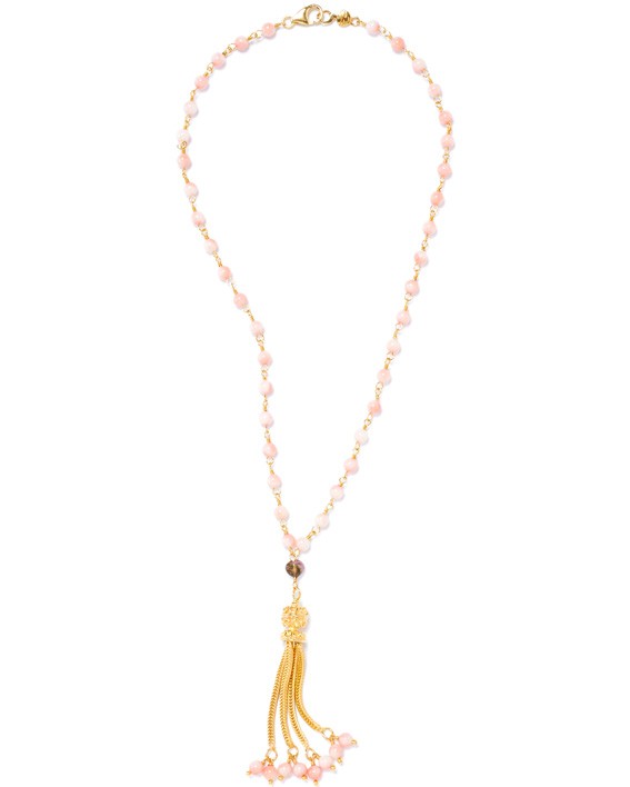 Tassel on pink chain