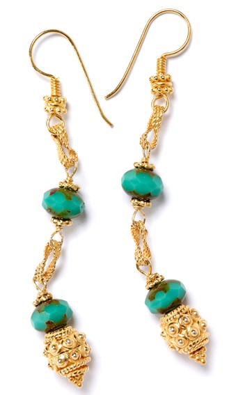Golden Links & Turquoise Buttons
