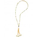 Tassel on green chain