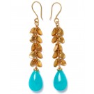 Golden Leaves & Amazonite Drops