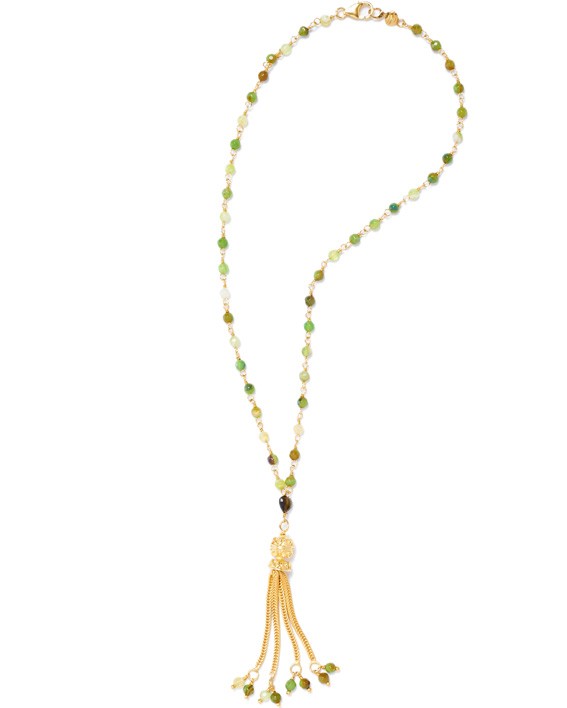 Tassel on green chain