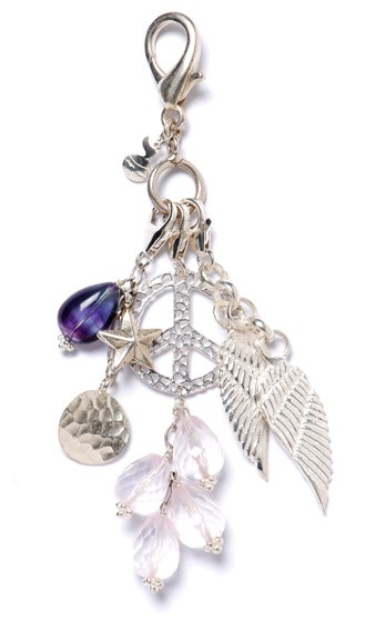Peace and Feathers Charm