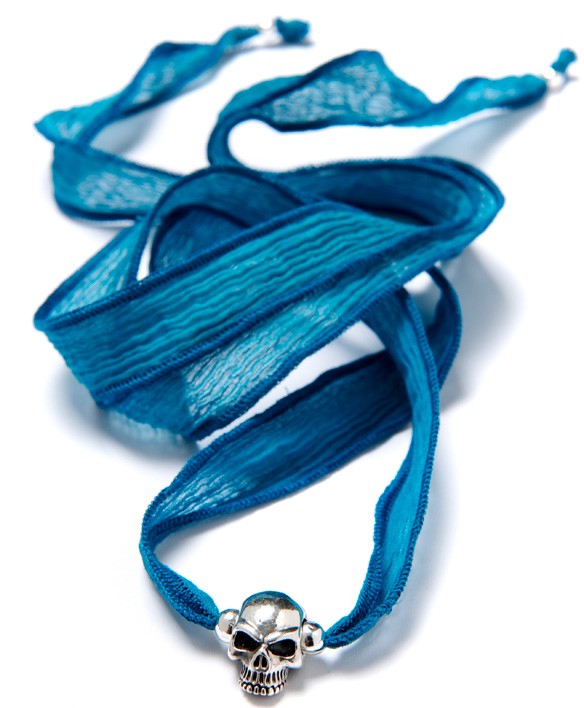 Silk Ribbon Skull