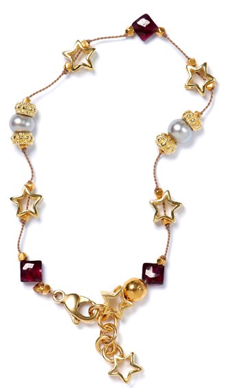 Golden Bondage Garnet Pearl Stars