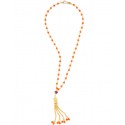 Tassel on orange chain