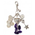 Lilac Nuggets and Coins Charm