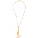 Tassel on pink chain