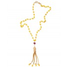 Tassel on yellow chain