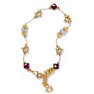 Golden Bondage Garnet Pearl Stars