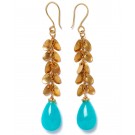 Golden Leaves & Amazonite Drops